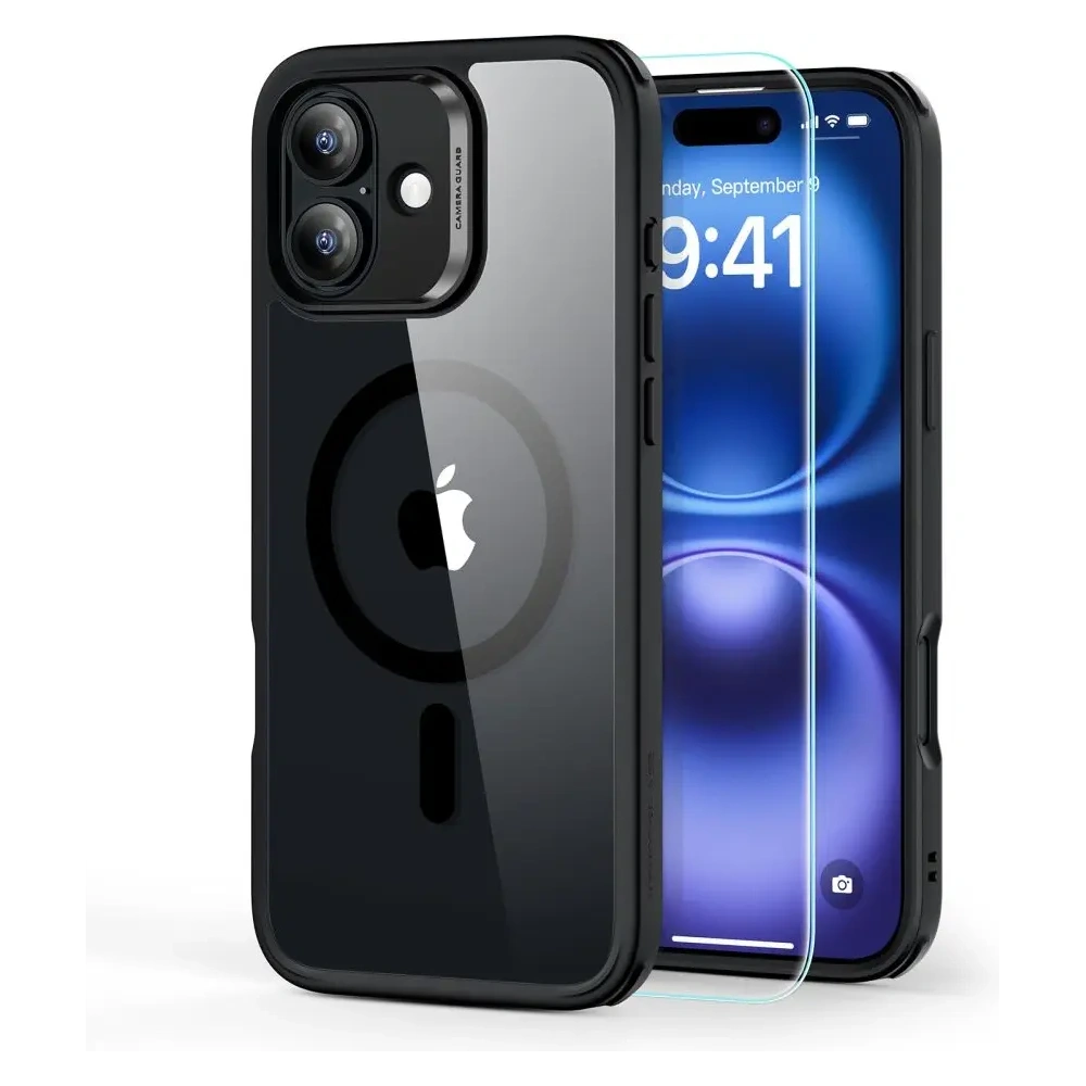 Zestaw ESR Classic Hybrid Halolock MagSafe & Tempered Glass Apple iPhone 16 Plus Clear/black