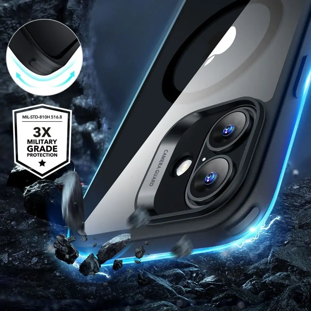 Zestaw ESR Classic Hybrid Halolock MagSafe & Tempered Glass Apple iPhone 16 Plus Clear/black