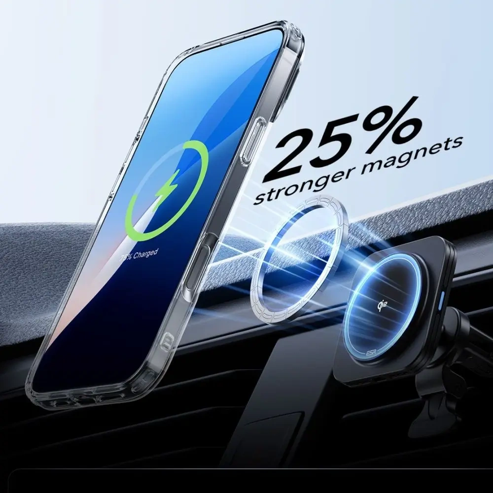 Zestaw ESR Classic Hybrid Kickstand Halolock MagSafe & Tempered Glass Apple iPhone 16 Pro Clear