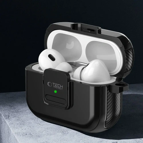 Kup Etui Tech-Protect Defender Hook MagSafe Apple AirPods Pro 1 / 2 Black - THP3244 - {ean13} - Sklep Home Screen