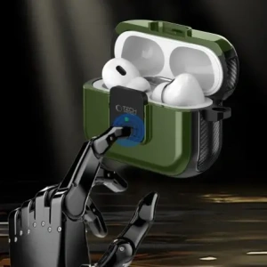 Buy Tech-Protect Defender Hook MagSafe Apple AirPods Pro 1 / 2 Olive Green - THP3245 - {ean13} - Home Screen Store Europe