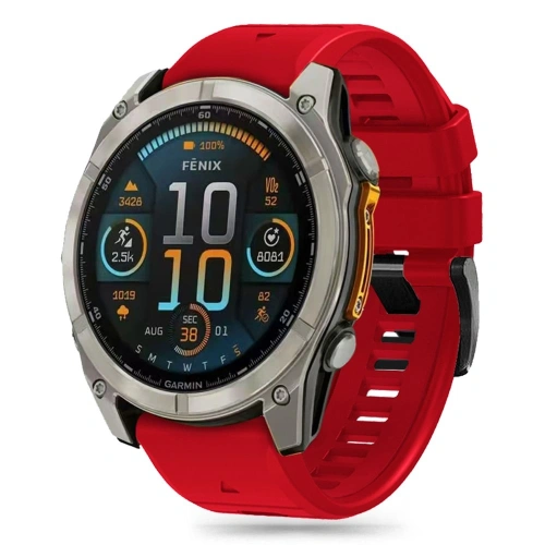 Kup Pasek Tech-Protect Silicone Line Garmin Fenix 5x / 5x Plus / 6x / 6x Pro / 7x / 8 51mm Red - THP3250 - {ean13} - Sklep Home Screen
