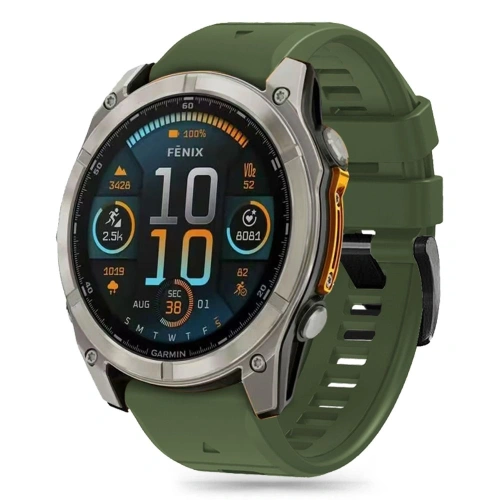 Kup Tech-Protect Silikonová řada Garmin Fenix 5x / 5x Plus / 6x / 6x Pro / 7x / 8 51mm Vojenská zelená - THP3251 - {ean13} - Sklep Home Screen