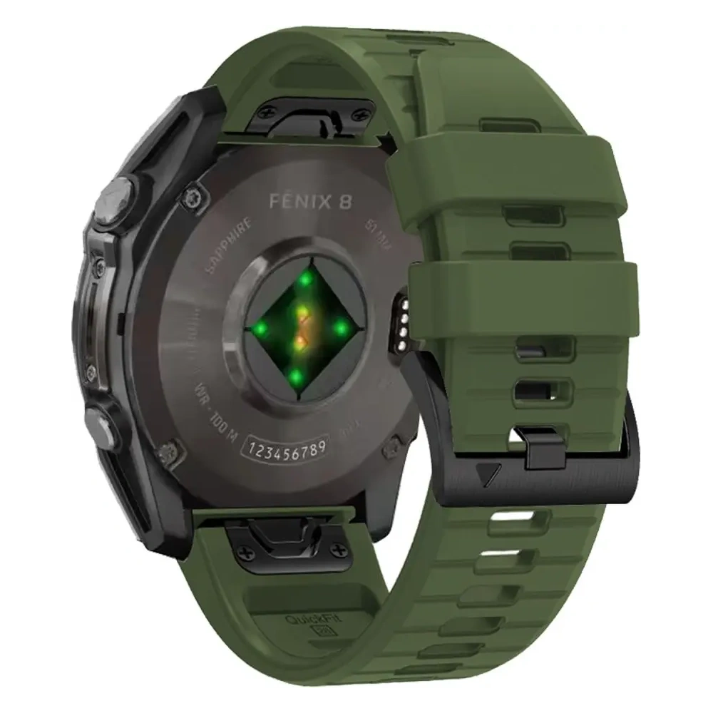 Pasek Tech-Protect Silicone Line Garmin Fenix 5x / 5x Plus / 6x / 6x Pro / 7x / 8 51mm Military Green