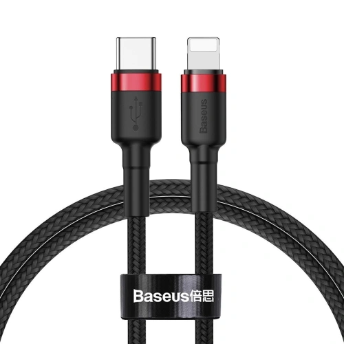 Kup Baseus USB-C zu Lightning PD Kabel Cafule, 18W, 1m (schwarz/rot) - BSU1048BLKRED - {ean13} - Sklep Home Screen