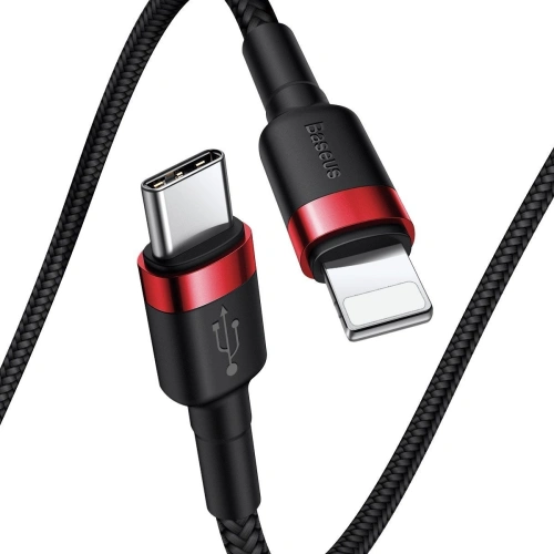 Kup Baseus USB-C zu Lightning PD Kabel Cafule, 18W, 1m (schwarz/rot) - BSU1048BLKRED - {ean13} - Sklep Home Screen