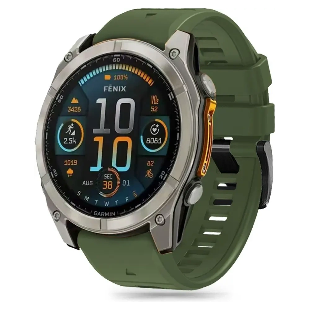 Pasek Tech-Protect Silicone Line Garmin Fenix 5 / 6 / 6 Pro / 7 / 8 47mm / E Military Green