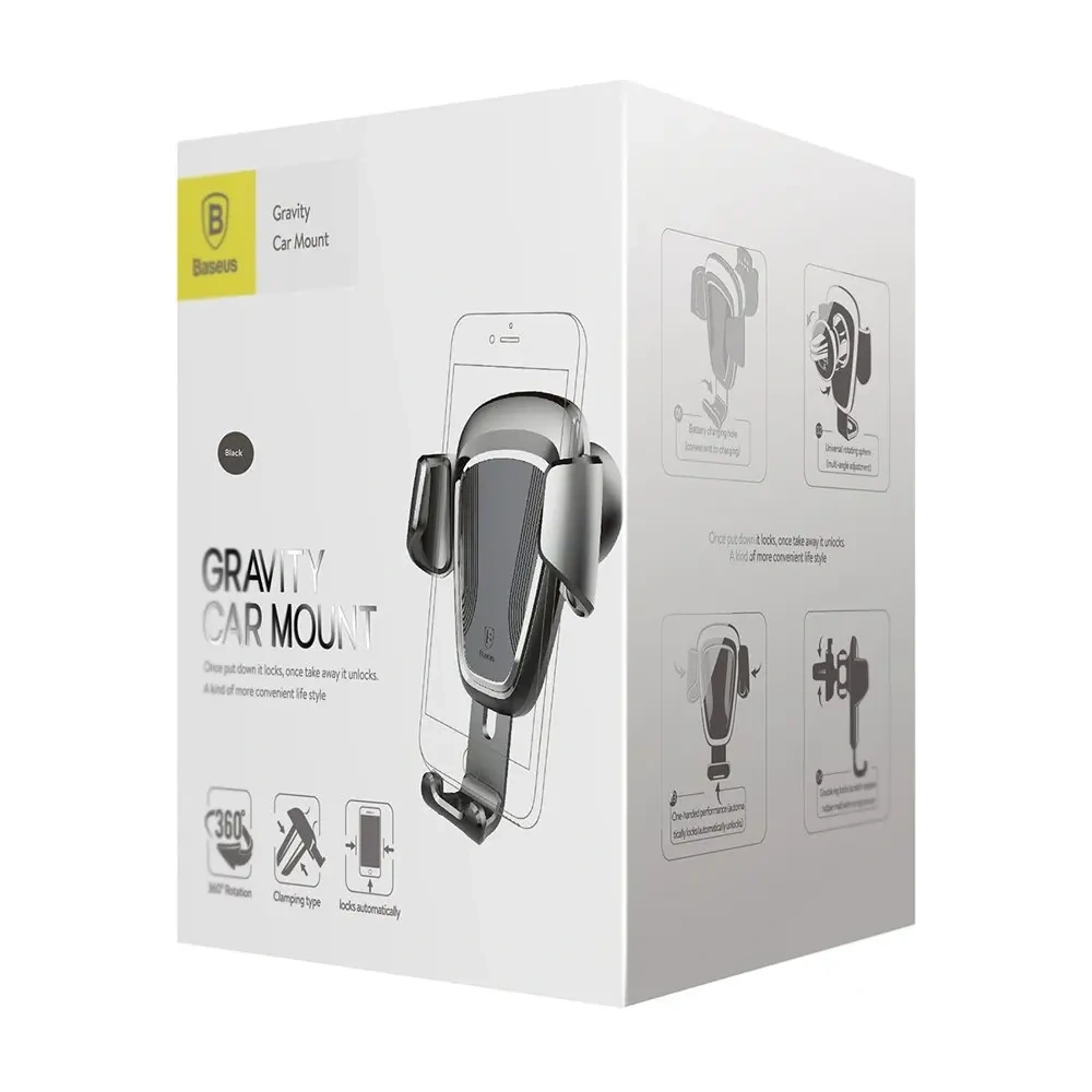 Uchwyt samochodowy na kratkę Baseus Gravity Car Mount SUYL-01 czarny