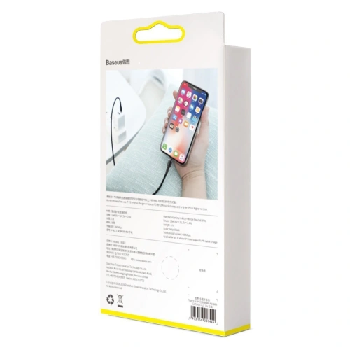 Buy Baseus Cafule Cable Type-C to iP PD 18W 1m Red+Black - BSU1048BLKRED - {ean13} - Home Screen Store Europe