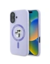 Karl Lagerfeld KLHMP16SSCMKCRHU Apple iPhone 16 hardcase Silicone Karl&Choupette Ring MagSafe violet