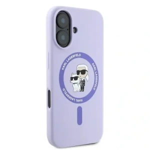 Kup Etui Karl Lagerfeld KLHMP16SSCMKCRHU Apple iPhone 16 hardcase Silicone Karl&Choupette Ring MagSafe fioletowy/purple - KLD21723 - {ean13} - Sklep Home Screen