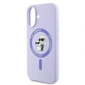 Kup Etui Karl Lagerfeld KLHMP16SSCMKCRHU Apple iPhone 16 hardcase Silicone Karl&Choupette Ring MagSafe fioletowy/purple - KLD21723 - {ean13} - Sklep Home Screen
