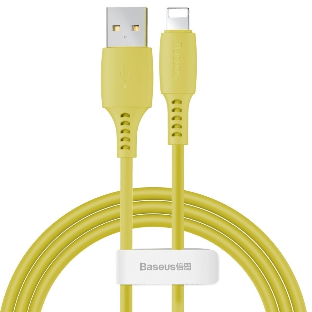 Kabel Lightning USB Baseus Colourful 1.2m 2.4A (żółty)