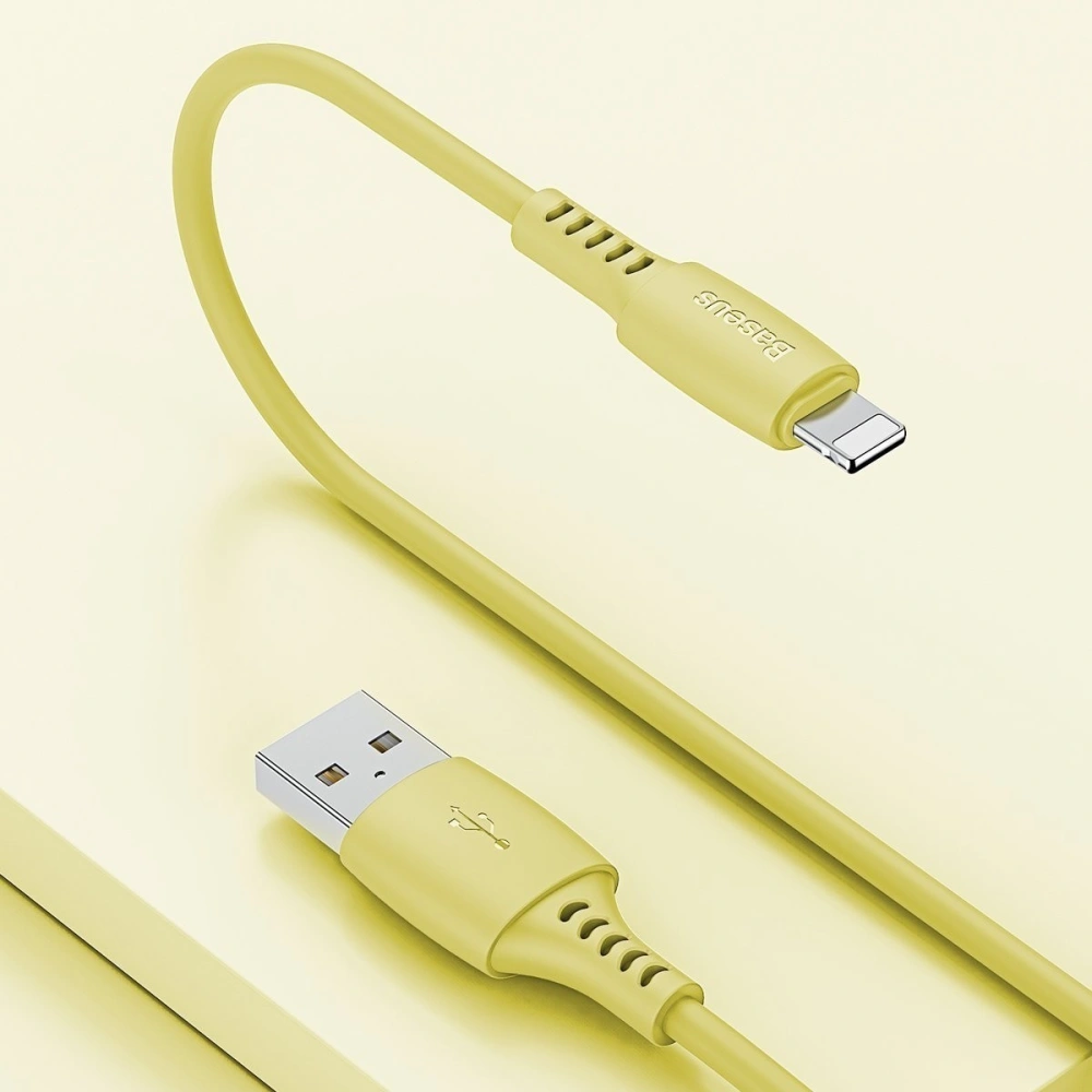 Kabel Lightning USB Baseus Colourful 1.2m 2.4A (żółty)