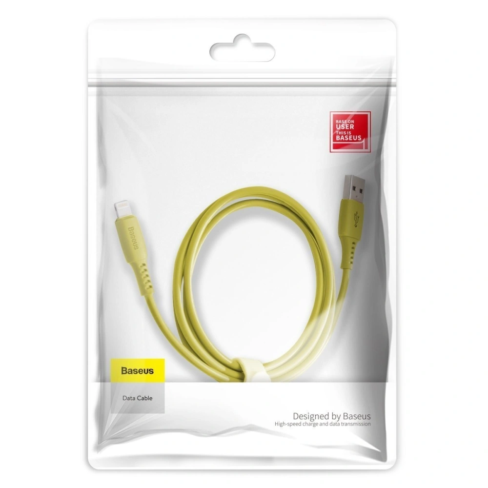 Kabel Lightning USB Baseus Colourful 1.2m 2.4A (żółty)