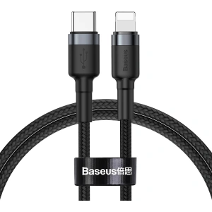 Baseus USB-C zu Lightning PD Kabel Cafule, 18W, 1m (schwarz/grau)