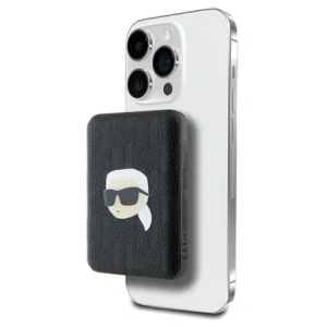 Buy Karl Lagerfeld KLPB5FPGKSKIHK 15W 5000mAh wireless powerbank Karl Head Pin MagSafe black - KLD21731 - {ean13} - Home Screen Store Europe