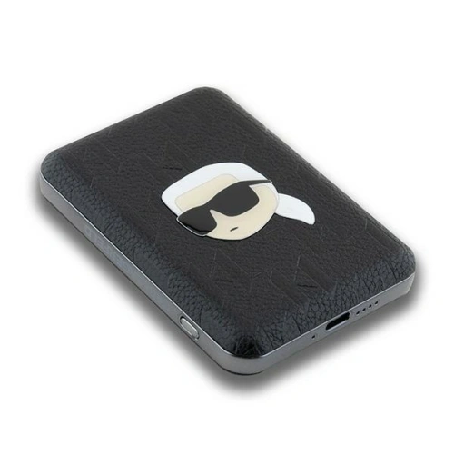 Kup Karl Lagerfeld KLPB5FPGKSKIHK 15W 5000mAh powerbank wireless Karl Head Pin MagSafe negru - KLD21731 - {ean13} - Sklep Home Screen