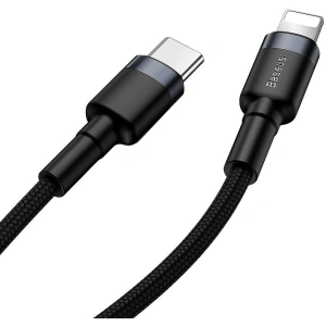 Baseus USB-C zu Lightning PD Kabel Cafule, 18W, 1m (schwarz/grau)