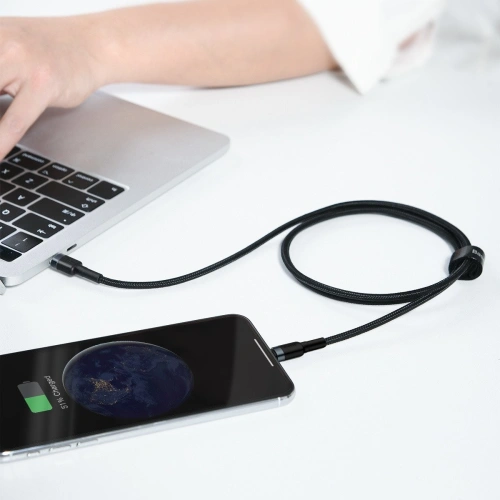 Kup Cablu USB-C la Lightning PD Baseus Cafule, 18W, 1m (negru-gri) - BSU1051BLKGRY - {ean13} - Sklep Home Screen
