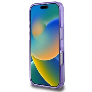 Kup Guess GUHMP16LHFWFCU Apple iPhone 16 Pro Hardcase IML Blumenkranz MagSafe lila - GUE3629 - {ean13} - Sklep Home Screen