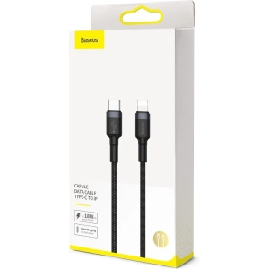 Kabel USB-C do Lightning PD Baseus Cafule, 18W, 1m (czarno-szary)