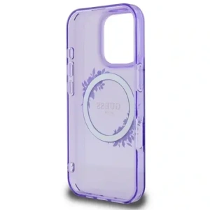 Kup Etui Guess GUHMP16LHFWFCU Apple iPhone 16 Pro hardcase IML Flowers Wreath MagSafe fioletowy/purple - GUE3629 - {ean13} - Sklep Home Screen
