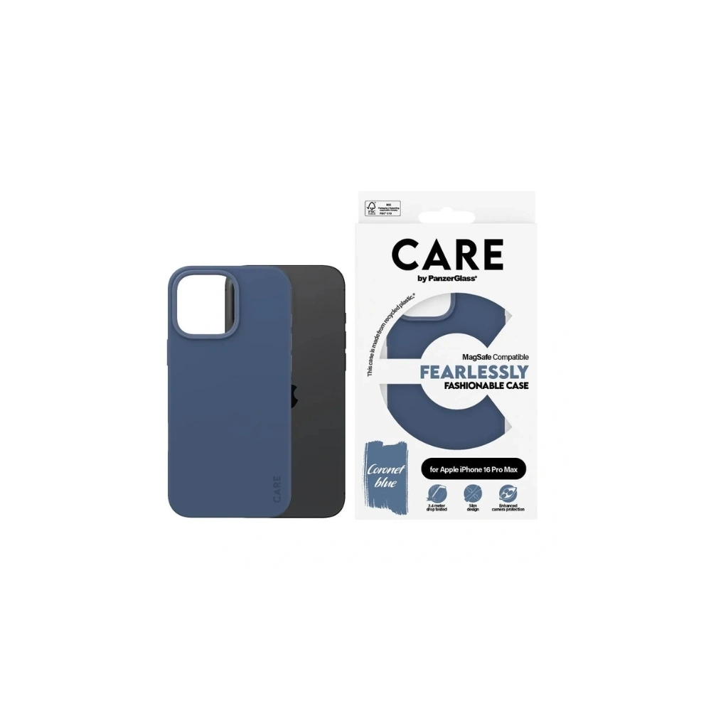 Etui CARE by PanzerGlass Fashion Case Apple iPhone 16 Pro Max MagSafe niebieski/blue