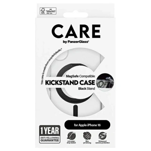 Buy CARE by PanzerGlass Feature Kickstand Case Apple iPhone 16 MagSafe black - PZG709 - {ean13} - Home Screen Store Europe