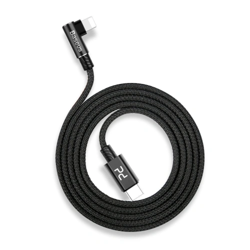 Kup Cablu USB-C Lightning PD la unghi Baseus MVP Elbow, 18W, 1m (negru) - BSU1052BLK - {ean13} - Sklep Home Screen
