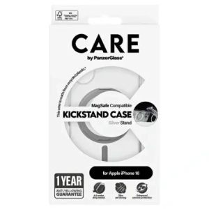 Kup Etui CARE by PanzerGlass Feature Kickstand Case Apple iPhone 16 MagSafe srebrny/silver - PZG710 - {ean13} - Sklep Home Screen