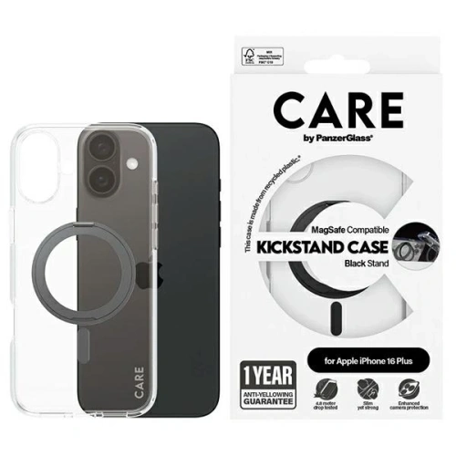 Buy CARE by PanzerGlass Feature Kickstand Case Apple iPhone 16 Plus MagSafe black - PZG711 - {ean13} - Home Screen Store Europe