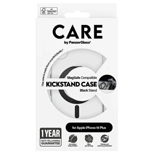 Buy CARE by PanzerGlass Feature Kickstand Case Apple iPhone 16 Plus MagSafe black - PZG711 - {ean13} - Home Screen Store Europe