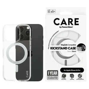 Buy CARE by PanzerGlass Feature Kickstand Case Apple iPhone 16 Pro MagSafe silver - PZG712 - {ean13} - Home Screen Store Europe