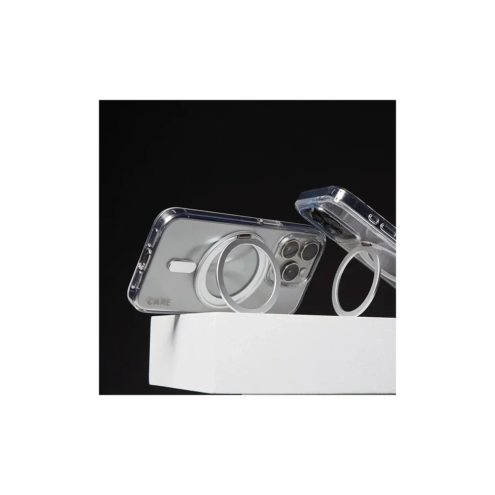 Etui CARE by PanzerGlass Feature Kickstand Case Apple iPhone 16 Pro MagSafe srebrny/silver