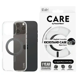 Kup CARE od PanzerGlass pouzdro s funkcí stojánku Apple iPhone 16 Pro Max MagSafe černé - PZG713 - {ean13} - Sklep Home Screen