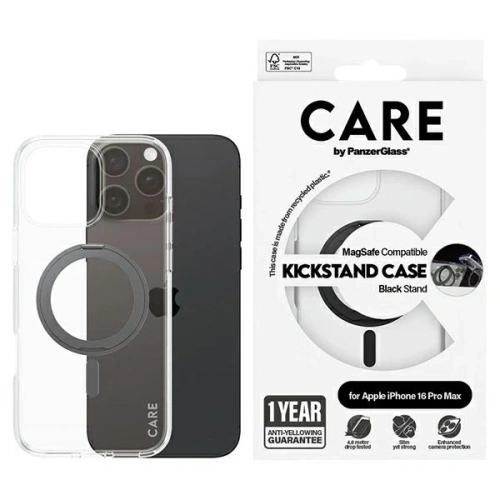 Buy CARE by PanzerGlass Feature Kickstand Case Apple iPhone 16 Pro Max MagSafe black - PZG713 - {ean13} - Home Screen Store Europe
