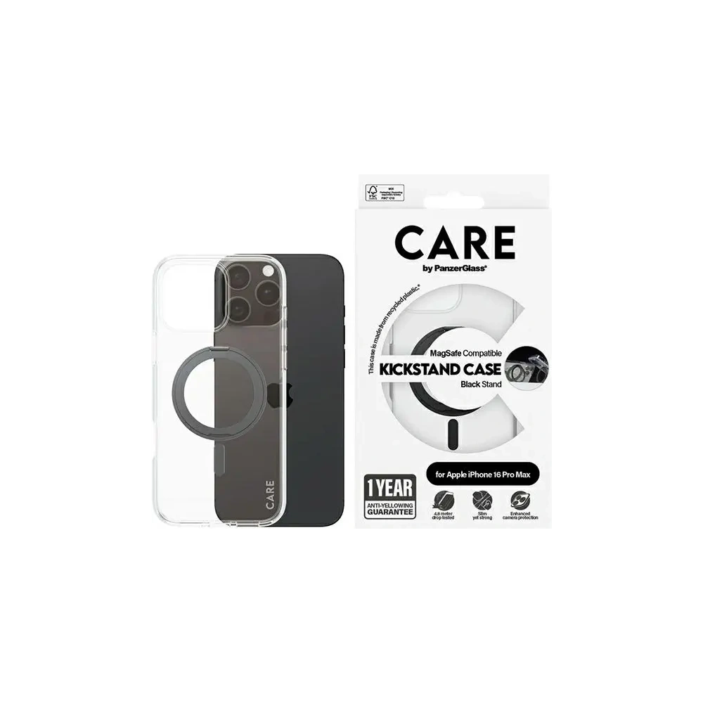 Etui CARE by PanzerGlass Feature Kickstand Case Apple iPhone 16 Pro Max MagSafe czarny/black