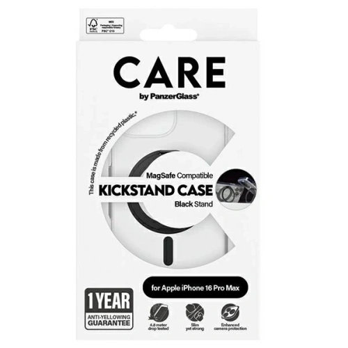 Buy CARE by PanzerGlass Feature Kickstand Case Apple iPhone 16 Pro Max MagSafe black - PZG713 - {ean13} - Home Screen Store Europe