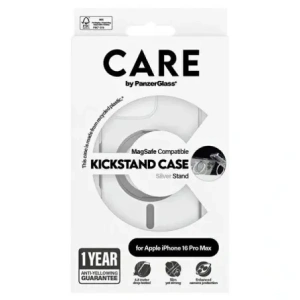 Buy CARE by PanzerGlass Feature Kickstand Case Apple iPhone 16 Pro Max MagSafe silver - PZG714 - {ean13} - Home Screen Store Europe