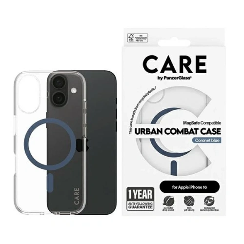 Kup CARE od PanzerGlass vlajkový kryt Apple iPhone 16 MagSafe modrý - PZG716 - {ean13} - Sklep Home Screen