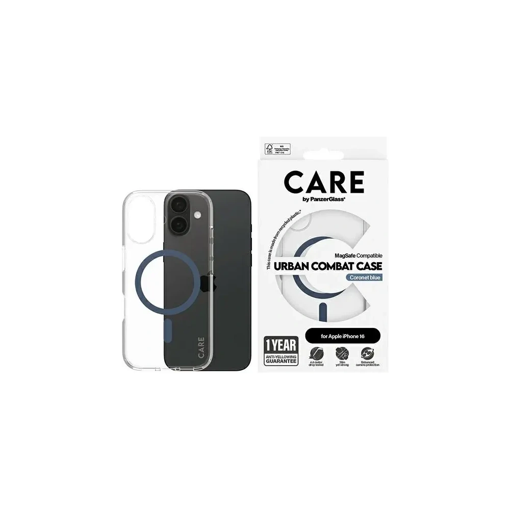 Etui CARE by PanzerGlass Flagship Case Apple iPhone 16 MagSafe niebieski/blue