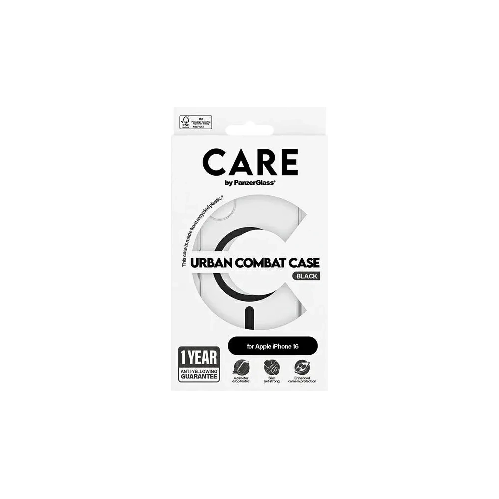 Etui CARE by PanzerGlass Flagship Case Apple iPhone 16 MagSafe czarny/black