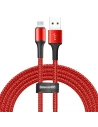 Cablu lightning cu iluminare LED Baseus Halo 1.5A 2m (roșu)