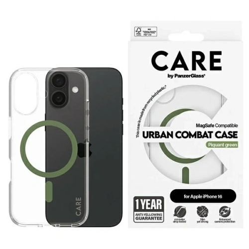 Kup CARE von PanzerGlass Flagship Case Apple iPhone 16 MagSafe grün - PZG719 - {ean13} - Sklep Home Screen