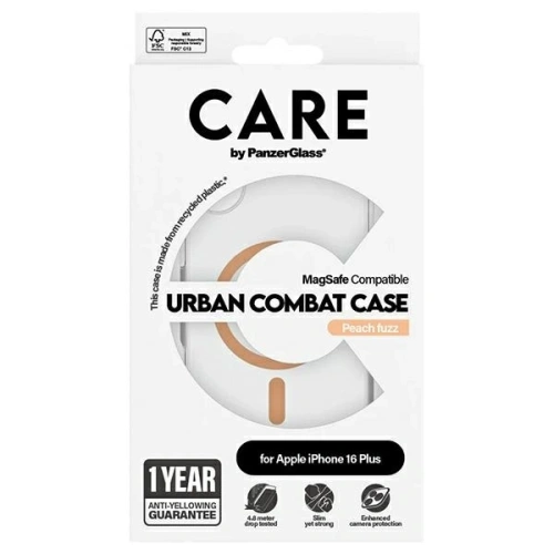 Kup CARE von PanzerGlass Flagship Case Apple iPhone 16 Plus MagSafe Pfirsich - PZG720 - {ean13} - Sklep Home Screen
