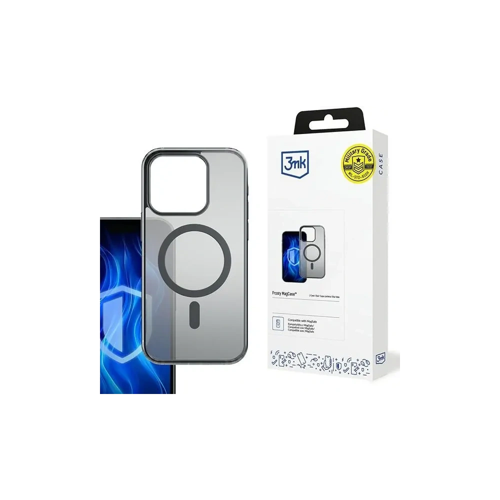 Etui 3MK Frosty MagCase Apple iPhone 14 Pro Max czarny/black
