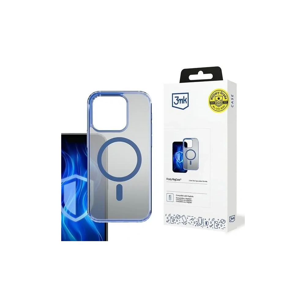 Etui 3MK Frosty MagCase Apple iPhone 15 Pro Max niebieski/blue