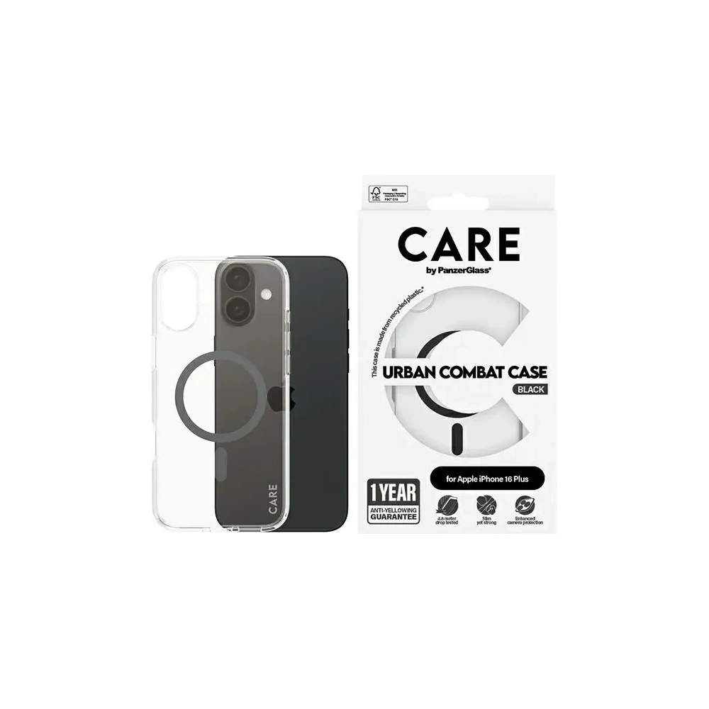 Etui CARE by PanzerGlass Flagship Case Apple iPhone 16 Plus MagSafe czarny/black