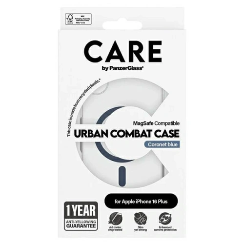 Buy CARE by PanzerGlass Flagship Case Apple iPhone 16 Plus MagSafe blue - PZG722 - {ean13} - Home Screen Store Europe